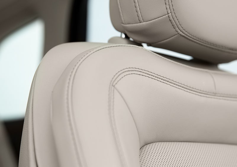 Fine craftsmanship is shown through a detailed image of front-seat stitching. | Greenwood Lincoln in Bowling Green KY