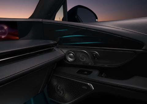 Selectable ambient lighting glows in the passenger door panel. | Greenwood Lincoln in Bowling Green KY