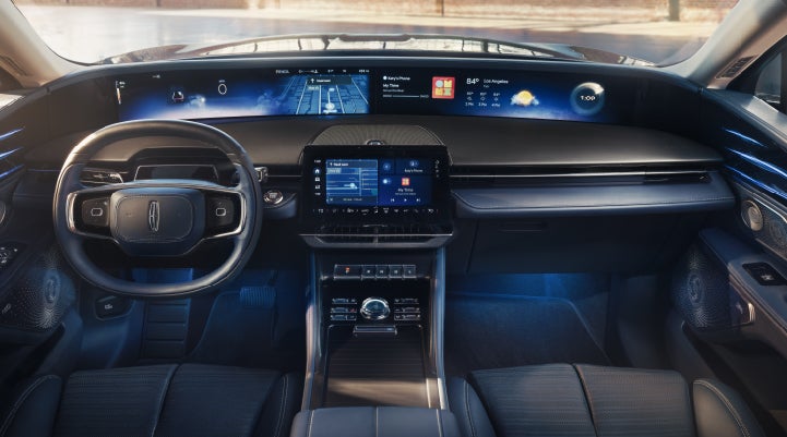 A large panoramic display is shown on the dashboard of a 2026 Lincoln Nautilus® SUV | Greenwood Lincoln in Bowling Green KY