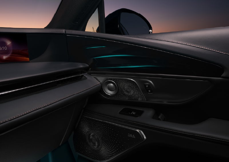 Selectable ambient lighting glows in the passenger door panel. | Greenwood Lincoln in Bowling Green KY